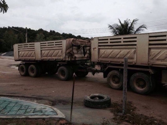 ขายรถพ่วงสิบล้อดัมพ์ HINO 344 แรง ปี 52 FM1ANLD ดัพม์แม่ลูก กระบะสามมิตร ลูก 3 เพลายาว 6.50 เมตร