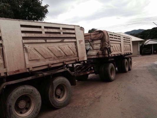 ขายรถพ่วงสิบล้อดัมพ์ HINO 344 แรง ปี 52 FM1ANLD ดัพม์แม่ลูก กระบะสามมิตร ลูก 3 เพลายาว 6.50 เมตร