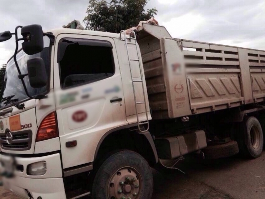 ขายรถพ่วงสิบล้อดัมพ์ HINO 344 แรง ปี 52 FM1ANLD ดัพม์แม่ลูก กระบะสามมิตร ลูก 3 เพลายาว 6.50 เมตร