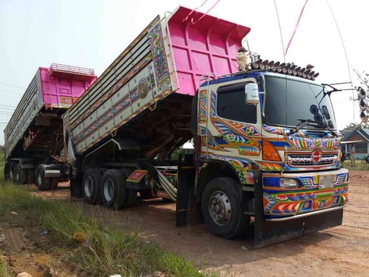 ขายรถพ่วง 22 ล้อ 2 เพลา แม่-ลูก กระบะเนียมดั้ม HINO 344 ปี.53 ปรายปี รถสวย จัดแน้นได้ ราคาย้อมๆ สนใจโทร