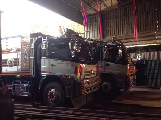 ขายดาว์นรถพ่วงดัมพ์ Hino เครื่อง 344 แรง แม่ปี 55 ลูกปี 56 มี 2 พ่วง