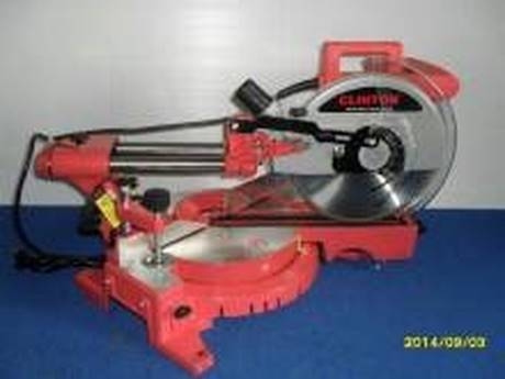 เลื่อยแท่น วงเดื่อน ปรับองศาได้  ปรับมุมเฉียงได้ ใบตัด 10 นิ้ว CLINTON กำลัง  2000 WATT สไลท์ได้
