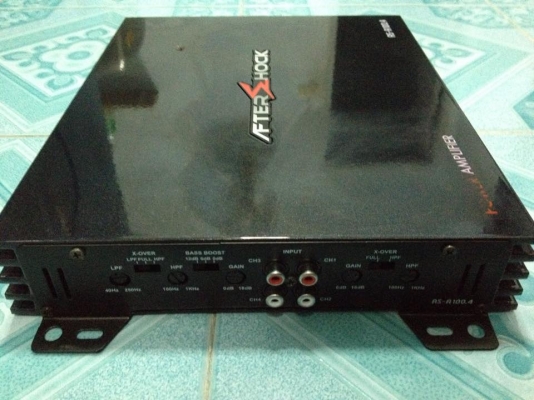 แอมป์4ch AFTERSHOCK มือสองเสียงดี ขับกลางแหลมชัดๆ แรงๆ สภาพเดิมๆไม่เคยซ่อม ขาย 1650 บาท