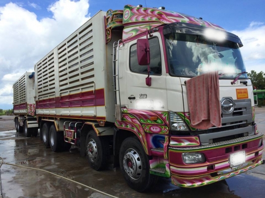 ***ขายแล้วครับขอบคุณ Truck2hand ขาย24ล้อพ่วง แม่ลูกดั้มเกษตร สวยๆ แม่12ล้อ HINO MEGA SERIES 700 E13C Turbointer-420HP EURO3 ปี55 เครื่องเดิมขุมพลังใหม่ตัวล่าสุด E13C-bointer 420แรง แห้งๆแน่นๆ แรงๆ ไม่มีเยิ้ม เกียร์เดิมZF 16สปีดไม่มีหอน ช่วงล่าง2คานหน้าโรง