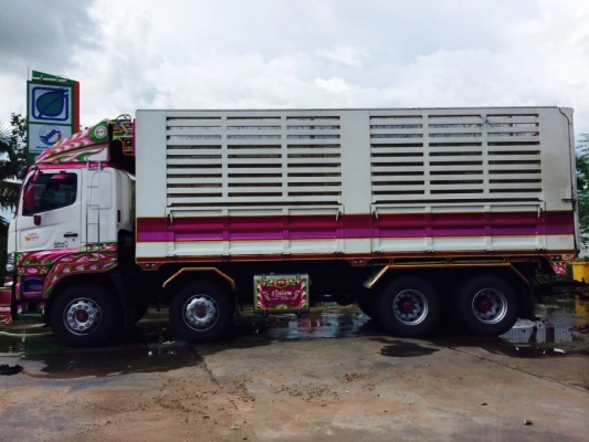 ***ขายแล้วครับขอบคุณ Truck2hand ขาย24ล้อพ่วง แม่ลูกดั้มเกษตร สวยๆ แม่12ล้อ HINO MEGA SERIES 700 E13C Turbointer-420HP EURO3 ปี55 เครื่องเดิมขุมพลังใหม่ตัวล่าสุด E13C-bointer 420แรง แห้งๆแน่นๆ แรงๆ ไม่มีเยิ้ม เกียร์เดิมZF 16สปีดไม่มีหอน ช่วงล่าง2คานหน้าโรง
