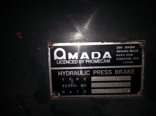 ขายเครื่องพับ Amada RC50 เครื่องใช้งานได้ปกติ เลิกกิจการครับ