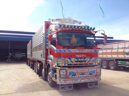 ขาวดาว์นรถพ่วงดัมพ์ Isuzu เครื่อง 360 แรง ไมล์ 80,000 ออกป้ายแดงมา ส่งต่อ 36 งวด ๆละ 85,000 บาท