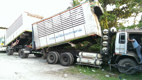 (ลดราคา)ขายรถISUZU 270 พ่วงแม่-ลูก NGV ดั๊มเกษตร ต่ออู่ซุ่นชัย