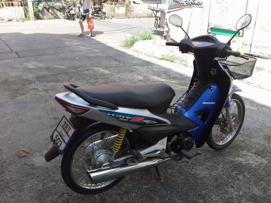 Wave 100 uboox ปี 49 กุญแจใหญ่ สีน้ำเงิน ดำ รถบ้าน สวย เครื่องเดิมๆ มีเอกสารครบ