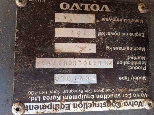 แบคโฮ VOLVO ราคาน่าฟัง