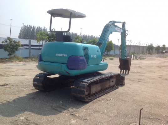 ขายแบคโฮโคมัสสุPC45-1มือสองญี่ปุ่นแทร็กเหล็กหุ้มยาง