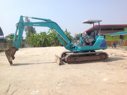 ขายแบคโฮโคมัสสุPC45-1มือสองญี่ปุ่นแทร็กเหล็กหุ้มยาง