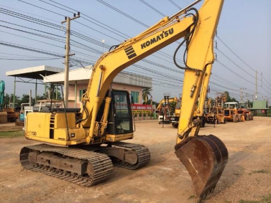 ขายรถแบคโฮ KOMATSU PC130-6 ระบบไฟฟ้าเต็ม ปี 2002 บูมยาวพิเศษใบแทร็ค 70 สภาพสวยมาก รถนอกนำเข้า มีVDOครับ