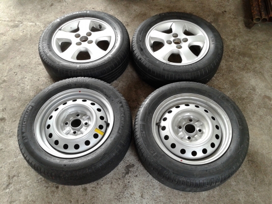 ขายล้อรถเก๋ง 4 รู 4 เส้น ยางมิชลิน