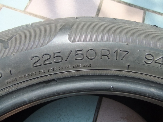 ขายยางเปอร์เซ็นต์ MICHENLIN mxv8  เบอร์ 225-50-17