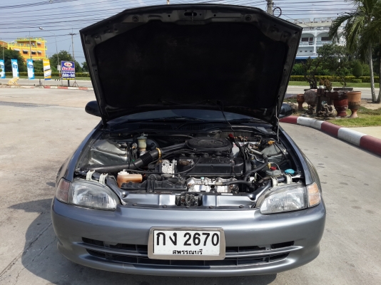 ขายด่วน รถแต่งสวย HONDA, CIVIC เตารีด 4 ประตู 1500 ปี 1993 เกียร์ออโต้ สีเทาดำ