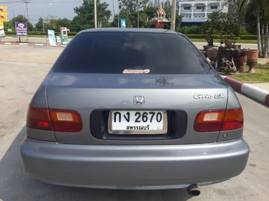 ขายด่วน รถแต่งสวย HONDA, CIVIC เตารีด 4 ประตู 1500 ปี 1993 เกียร์ออโต้ สีเทาดำ