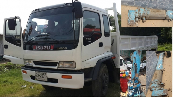 ** ราคา 1,150,000 ** เครนTADANO 3ตัน 6ปลอก ท้องวี + รถห้างแท้ ISUZU FTR Deca195 ปี44 กระบะเหล็ก ยาว 7.20 เมตร สีสวยทั้งหัวและกระบะ เครื่องแน่น ช่วงล่างดี