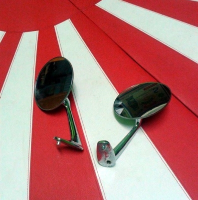 ขายกระจกเเก้มทรงกลมโครเมี่ยมสภาพสวยๆของดัทสัน เเละรุ่นอื่นๆๆ