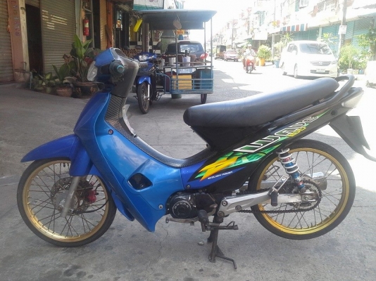 Wave 100 ปี 46 สีน้ำเงิน ล้อทอง มีเล่ม เอกสารครบๆ ราคาถูกมากๆ ทดลองขับได้ทุกวัน