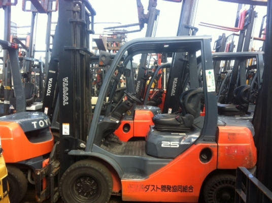 ขายฟอร์คลิฟต์ TOYOTA 8FD25 ดีเซล , รถใช้งานมา 3000 ช.ม, เกียร์ AT  ( SPECS JAPAN )  ROTATING งาหมุน 360 ' , เสาสูง 4 M, เครื่อง 2Z , เกียร์ AT ใช้งานแค่ 3000 กว่า ช.ม เดิมแท้จากญี่ปุ่น !!!!!