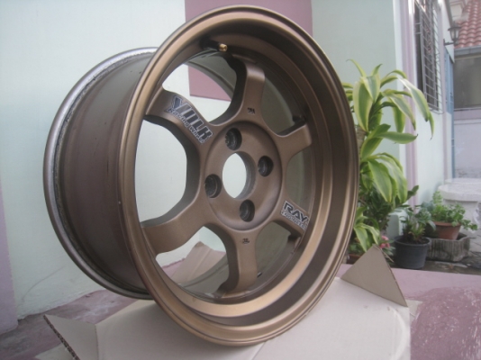 ขายล้อแม็กมือสอง TE37 v 15"x8" สีน้ำตาลไหม้ ก้านยิงทรายขอบชาสนใจติดต่อเล็กคลองสามครับ 081-3747940 ขายล้อแม็กมือสอง TE37 v 15"x8" สีน้ำตาลไหม้ ก้านยิงทรายขอบชาสนใจติดต่อเล็กคลองสามครับ 081-3747940