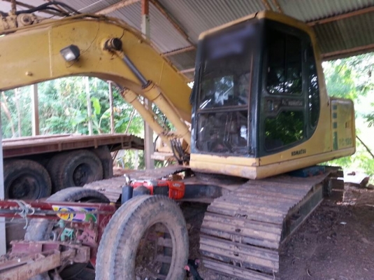 ขายแบคโคKOMATSU PC120-6 กับเทรลเลอร์หัวยาว เครื่อง145แรง สภาพพร้อมใช้งานทั้งสอง สนใจโทร 090-8588220คุณนะ ID:narong498 หรือ www.truck.in.th/498