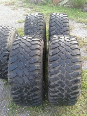 ยางใส่รถอ๊อฟโรด หรือรถจิ๊ป รถคาริเบียน ยางเบอร์ 33 ขอบ 15 พร้อมแม็ก 5 วง ยางใส่รถอ๊อฟโรด หรือรถจิ๊ป รถคาริเบียน ยางเบอร์ 33 ขอบ 15 พร้อมแม็ก 5 วง