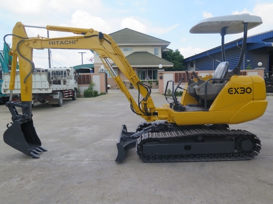 รถขุด แบคโฮล HITACHI - EX30 ทำสีใหม่ มือสองญี่ปุ่น พร้อมไลน์หัวเจาะ