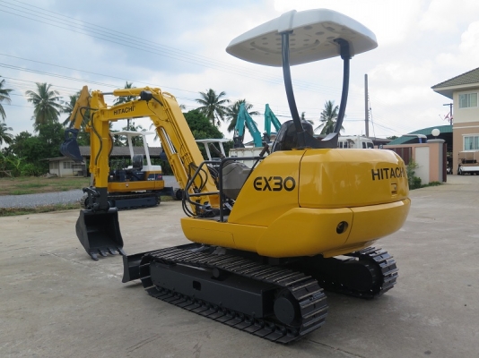รถขุด แบคโฮล HITACHI - EX30 ทำสีใหม่ มือสองญี่ปุ่น พร้อมไลน์หัวเจาะ