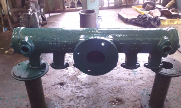 ท่อไอเสีย Hino EH700 แบบน้ำเลี้ยงเหล็กหล่อ