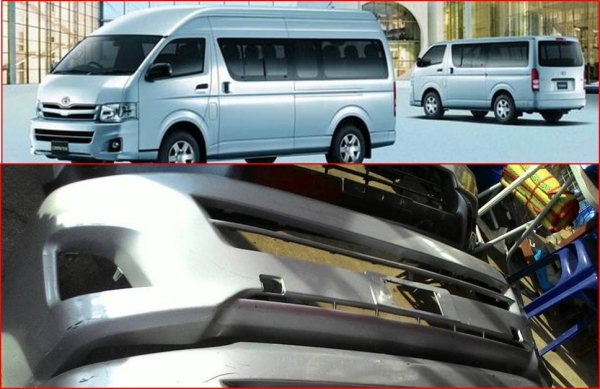 กันชนหน้ารถตู้ คอมมิวเตอร์ หน้าย้อย ของแท้มือสอง