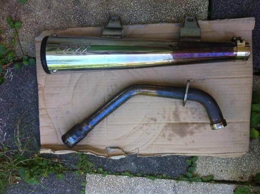 ขายท่อsupertrappยาวพร้อมคอ ขายปลายท่อ SUPERTRAPP ปลายเปิด ขายปลายรุ้งไทเทเนี่ยม