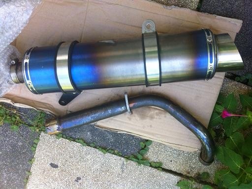 ขายท่อsupertrappยาวพร้อมคอ ขายปลายท่อ SUPERTRAPP ปลายเปิด ขายปลายรุ้งไทเทเนี่ยม