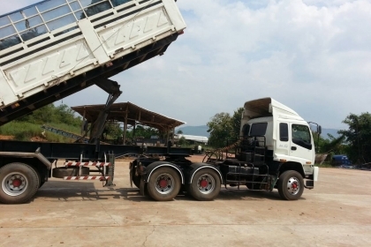 หัวลาก10ล้อIZUSU 2 เพลา รุ่น GXZ360 + หาง3มิตรดั้ม2เพลา หัวลาก10ล้อIZUSU 2 เพลา รุ่น GXZ360 + หาง3มิตรดั้ม2เพลา