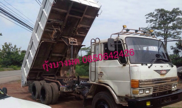 ขายรถบรรทุกสิบล้อดัมพ์ Hino F17 เครื่อง HO7C-185 แรง 2 เพลา พวงมาลัยพาวเวอร์ เบรคลมดัน สโลด์เดิม ทะเบียนพร้อม