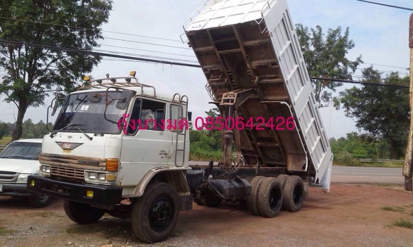 ขายรถบรรทุกสิบล้อดัมพ์ Hino F17 เครื่อง HO7C-185 แรง 2 เพลา พวงมาลัยพาวเวอร์ เบรคลมดัน สโลด์เดิม ทะเบียนพร้อม