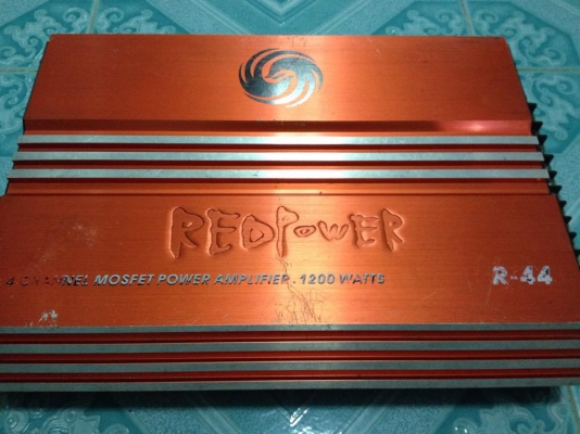 แอมป์4ch red power มือสองสภาพเดิมๆ ขับกลางแหลมเสียงดี ขาย1250 บาท
