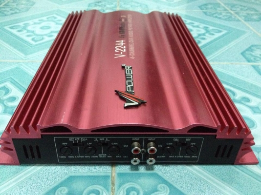 แอมป์4ch V power มือสองสภาพเดิมๆ ขับกลางแหลมเสียงดีมากขาย1450 บาท