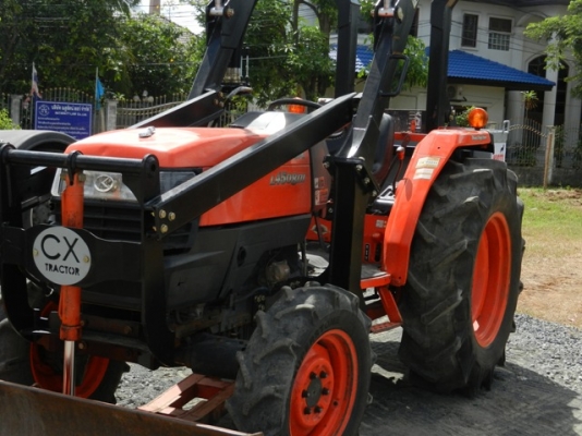 รถแทรคเตอร์KUBOTA 4508 DI ใบดัน ผาน6 คีบอ้อยใหม่ เล่มพร้อมโอน088-3705453