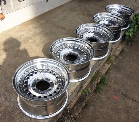 ล้อหยดน้ำ RAGUNA JAPAN 2 ชิ้นแท้ 15x8 ออฟ0 6รูกระบะ สวยมาก ประมูลจากญี่ปุ่น