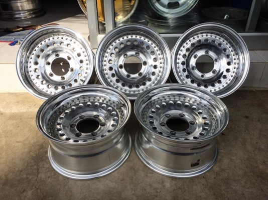 ล้อหยดน้ำ RAGUNA JAPAN 2 ชิ้นแท้ 15x8 ออฟ0 6รูกระบะ สวยมาก ประมูลจากญี่ปุ่น