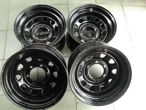 ล้อลาย Rock 6รู139 ขอบ15 กว้าง7 ออฟ-20 สภาพดี 1ชุด