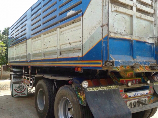 ขายรถบรรทุกพ่วงดัมพ์ ISUZU เครื่อง 320 แรง ปี 51 ลูก 3 เพลา กระบะดัมพ์เหล็กอู่เอสที ทะเบียนพร้อ