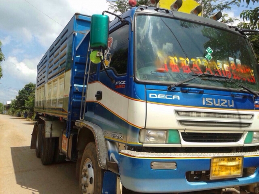 ขายรถบรรทุกพ่วงดัมพ์ ISUZU เครื่อง 320 แรง ปี 51 ลูก 3 เพลา กระบะดัมพ์เหล็กอู่เอสที ทะเบียนพร้อ
