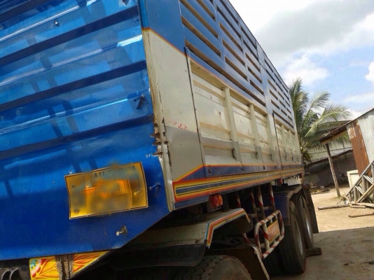 ขายรถบรรทุกพ่วงดัมพ์ ISUZU เครื่อง 320 แรง ปี 51 ลูก 3 เพลา กระบะดัมพ์เหล็กอู่เอสที ทะเบียนพร้อ