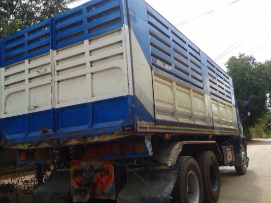 ขายรถบรรทุกพ่วงดัมพ์ ISUZU เครื่อง 320 แรง ปี 51 ลูก 3 เพลา กระบะดัมพ์เหล็กอู่เอสที ทะเบียนพร้อ