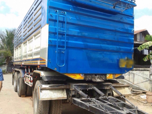 ขายรถบรรทุกพ่วงดัมพ์ ISUZU เครื่อง 320 แรง ปี 51 ลูก 3 เพลา กระบะดัมพ์เหล็กอู่เอสที ทะเบียนพร้อ