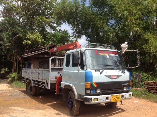 ขาย6ล้อติดเครน HINO FD HO 7C 185 เครน UNIC 3ตัน 3ปอก2ชัก