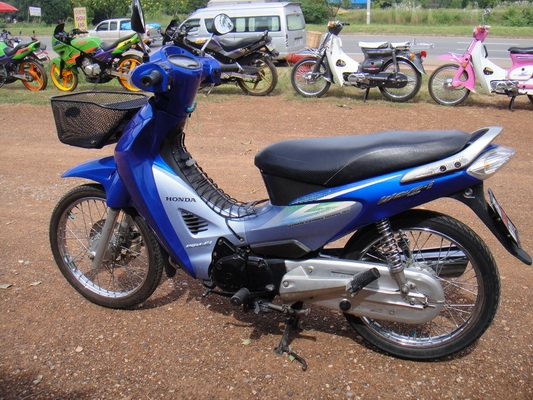 เวฟ ไอ 125  สีน้ำเงิน-บอนด์  ทะเบียนพร้อมชุดโอน